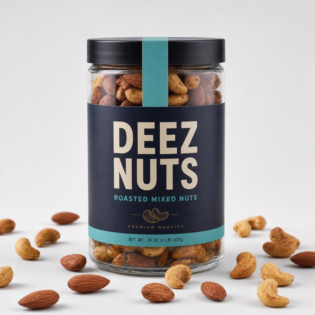 DeeZ Nuts 16 oz jar of premium roasted mixed nuts